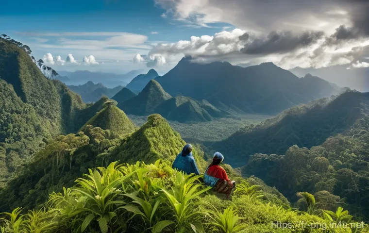 파푸아뉴기니 자연재해 사례 - **Prompt:** A vibrant, hopeful, and realistic scene portraying the daily life and rebuilding efforts...